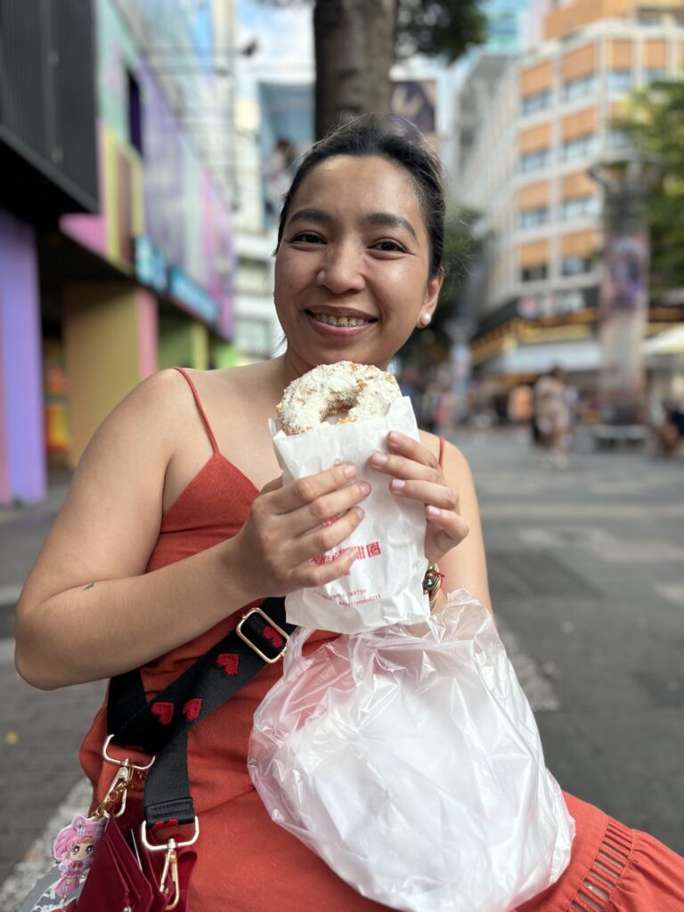 Fried cheese donuts at Ximending Market