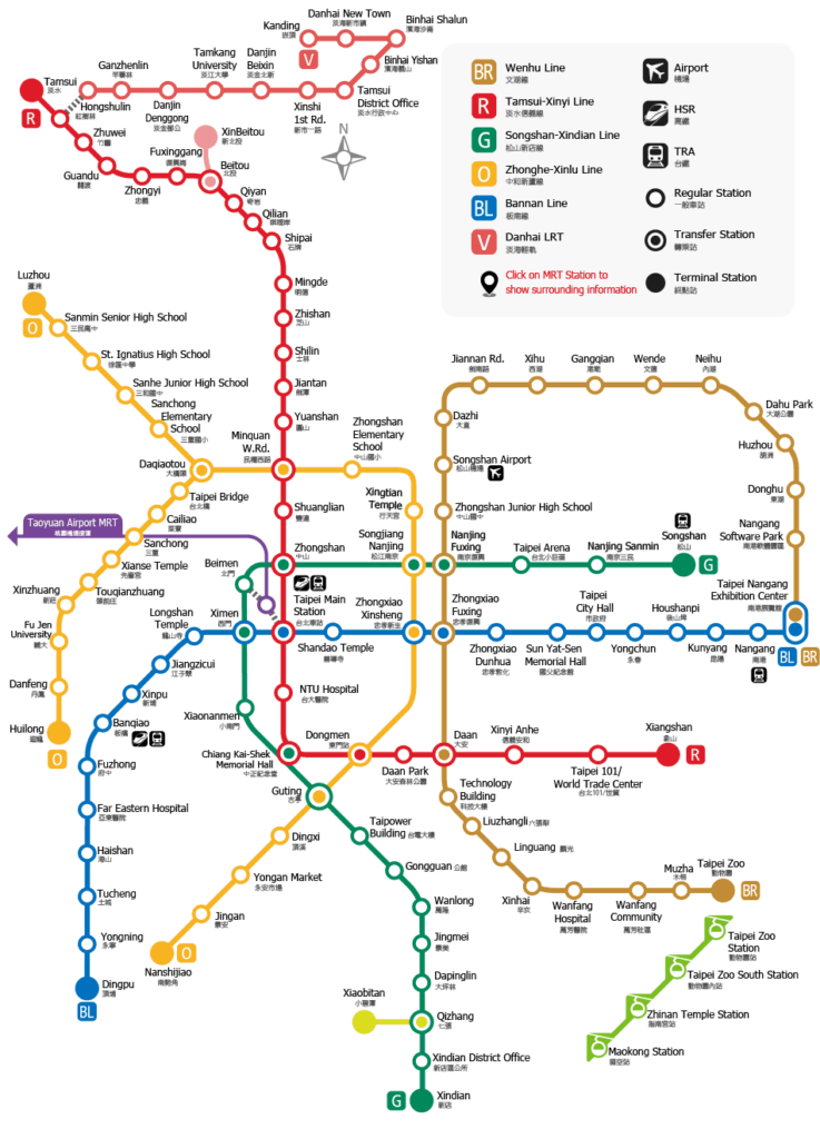 Taiwan Train Map